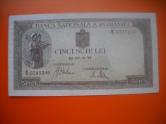 HOPCT ROMANIA 500 LEI 1941 AUNC / UNC -2 APRILIE [ 6 ]
