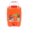 Bidon Camping Portocaliu 20L cu Robinet, Polietilena, 30x21x43cm, Urechi Prindere, Rezistent UV, Gradina