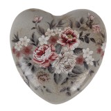 Cumpara ieftin Decoratiune Inimioara ceramica multicolora Flori 11x11x4 cm