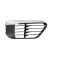 Grila bara fata BMW X1 (F48), 06.2015-, fata, partea dreapta, cu material argintiu
