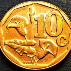 Moneda 10 CENTI - AFRICA de SUD, anul 2012 *cod 1754 B - ISEWULA AFRIKA = UNC