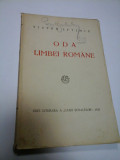 ODA LIMBEI ROMANE - VICTOR EFTIMIU - 1927