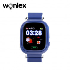 Ceas Smartwatch Pentru Copii Wonlex GW100 cu Functie Telefon, Localizare GPS, Pedometru, SOS - Albastru, Cartela SIM Cadou foto