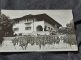 Carte postale/vedere veche alb/negru CAMPINA CASA PIONIERILOR ,stampila Campina/Bucuresti de colectie