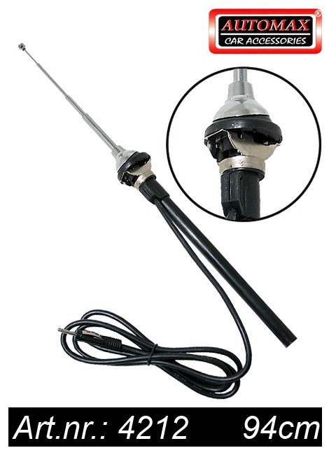 Antena auto Automax aripa telescopica 94 cm baza cromata Kft Auto Antena auto Automax aripa telescopica 94 cm baza cromata Kft Auto