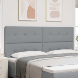 Cumpara ieftin Tăblie cu LED cu headboard Manual Gri deschis 200 cm țesătură
