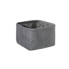 Cos depozitare textil gri Averill 16x16x10 cm