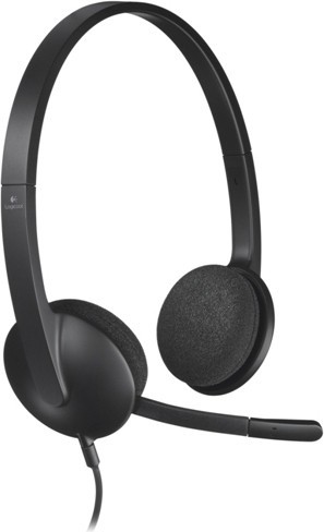 CASTI Logitech, &quot;H340&quot;, cu fir, standard, utilizare multimedia, call center, microfon pe brat, conectare prin USB 2.0, negru, &quot;981-000475&quot;, (timbru ve
