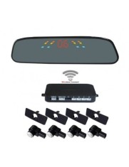 Senzori parcare cu display in oglinda wireless S306W tip OEM de 16.5mm Argintiu