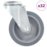 vidaXL Roți pivotante cu gaură pentru șurub, 32 buc., 100 mm 277865