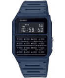 Cumpara ieftin Ceas Unisex Casio Vintage Edgy Calculator CA-53WF-2B, Digital, Curea Rasina, Rezistent Apa