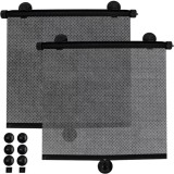 Set 2 rulouri parasolar auto XTROBB cu ventuze si retragere automata