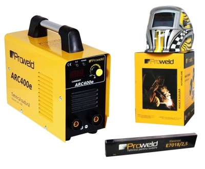 ProWeld ARC400e Invertor sudura + LYG-8507A masca sudura automata LCD + E7018 electrozi bazici 2.5mm, 1kg ProAdvanced PowerfulTools foto