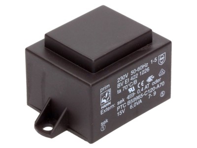 Transformator PCB 6VA 230V 15V foto