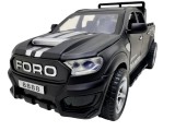 Macheta Ford Ranger Raptor 1:32 neagra replica metal lumini si sunete usi deschise bena functionala
