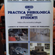 GHID DE PRACTICA PSIHOLOGICA PENTRU STUDENTI-MIHAI ANITEI SI ALTII