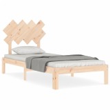 Cumpara ieftin Cadru de pat fara saltea, 90x200 cm, lemn masiv pin
