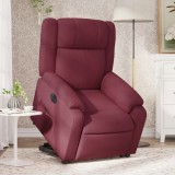 VidaXL Fotoliu electric rabatabil cu ridicare, roșu vin, textil