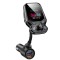 Modulator FM, cu microfon incorporat, Bluetooth, USB Mp3 Player, afiseaza tensiunea bateriei, ecran color, negru