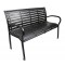 Banca de gradina, plastic, structura metal, maro inchis, 125x60x80&nbsp;cm, Garden Line