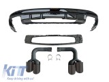Difuzor tip SQ7 cu capete negre potrivit pentru Audi Q7 dupa 2024 Performance AutoTuning