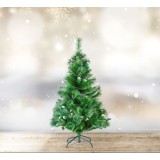 Brad artificial &ndash; 120 cm &ndash; cu ramuri dese &ndash; PVC &ndash; &icirc;nzăpezit