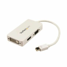 Mini DisplayPort to VGA/DVI/HDMI adapter Startech MDP2VGDVHDW White Black foto