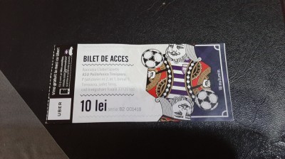 Bilet ASU Poli Timisoara foto