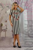 N862-211 Rochie casual din material usor elastic cu imprimeu &quot;PARIS&quot;, L, M, XL, XXL