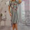 N862-211 Rochie casual din material usor elastic cu imprimeu &quot;PARIS&quot;