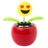 Decoratiune solara, floatre smile, multicolora, H 10.8 cm, interior, Oem