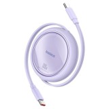 Cablu de Date Type-C la Type-C, 100W, 1m - Baseus Free2Draw Mini (P10364500511-00) - Nebula Purple