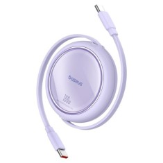 Cablu de Date Type-C la Type-C, 100W, 1m - Baseus Free2Draw Mini (P10364500511-00) - Nebula Purple