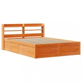Cumpara ieftin Cadru de pat cu tablie, maro ceruit, 150x200 cm, lemn masiv pin