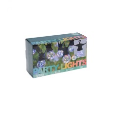Ghirlanda luminoasa pentru exterior, 10 becuri multicolore, 50LED, IP44, 75 m