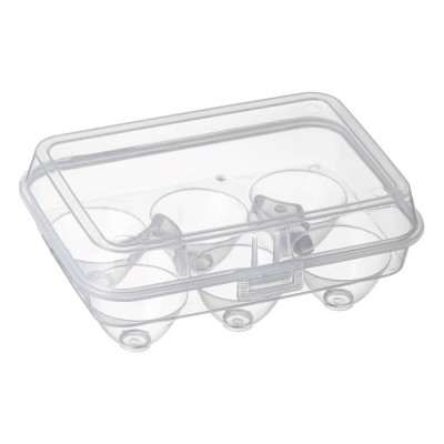 Cofraj Plastic Transparent, Capac Cu &amp;Icirc;nchidere Sigură, Capacitate 6 Ouă, Dimensiuni 17.5x12x7cm foto