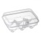 Cofraj Plastic Transparent, Capac Cu &Icirc;nchidere Sigură, Capacitate 6 Ouă, Dimensiuni 17.5x12x7cm