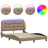 Cumpara ieftin Cadru de pat cu LED fara saltea, Hvar, cappuccino, 120x200 cm