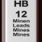 Etui mina creion 12 buc Rotring 0,5 HB