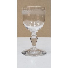 PAHAR CU PICIOR PENTRU APERITIVE DIN CRISTAL TIP BACARAT , FRANTA , cca. 1920