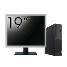 Pachet Calculator Second Hand LENOVO V520s SFF, Intel Core i3-7100 2.80GHz, 8GB DDR4, 256GB SSD, DVD-ROM + Monitor 19&amp;quot; NewTechnology Media