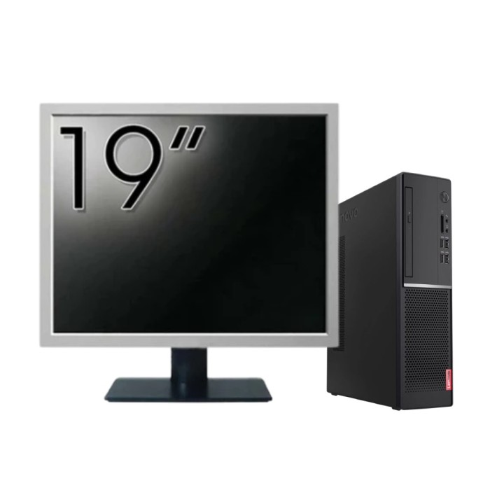 Pachet Calculator Second Hand LENOVO V520s SFF, Intel Core i3-7100 2.80GHz, 8GB DDR4, 256GB SSD, DVD-ROM + Monitor 19&amp;quot; NewTechnology Media