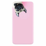 Husa silicon pentru Apple Iphone 4 / 4S, Dog And Pink