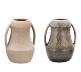 Cumpara ieftin Set 2 vaze flori ceramica bej gri 18 x 23 cm