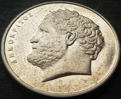 Moneda 10 DRAHME - GRECIA, anul 2000 * cod 1374 = &amp;Delta;&amp;Eta;&amp;Mu;&amp;Omicron;&amp;Kappa;&amp;Rho;&amp;Iota;&amp;Tau;&amp;Omicron;&amp;Sigma; = A.UNC foto