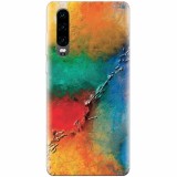 Husa silicon pentru Huawei P30, Colorful Wall Paint Texture