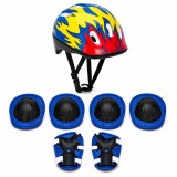Cumpara ieftin Set Protectie Pentru Copii 7 in 1 FIXATO, Casca pentru 4-12 ani, Genunchiere, Cotiere si Aparatori Incheieturi, pentru Ciclism, Patinaj, Skateboard, M
