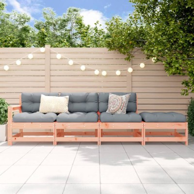 vidaXL Set mobilier relaxare grădină, 4 piese, lemn masiv Douglas 825539 foto