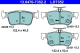 ATE 13.0470-7352.2 ATE Ceramic set placute frana,frana disc