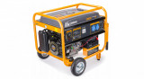 Generator curent electric 6500 W, 6,5 KW, 220 V, Pornire la Cheie, Automata, Roti si Manere, stabilizator de tensiune (AVR), monofazat, protectie supr